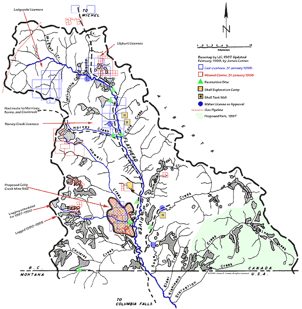 North Fork Coal Map